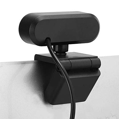 1080P USB Webcam, HD Computer Camera with Microphone and 360 Degree Rotation, for Video Conferencing Online Teaching and Desktop Laptop PC (Black)