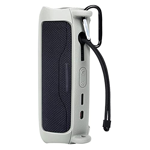 Case for JBL flip 6,JOYSOG Silicone Carrying Case Protect Pouch Sleeve Protector Cover Travel Bag with Shoulder Strap for JBL FLIP 6 Bluetooth Speaker (Grey) - color: Grey