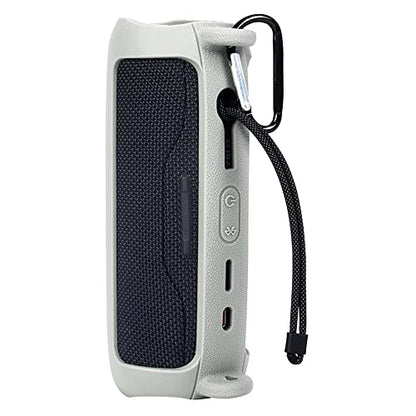Case for JBL flip 6,JOYSOG Silicone Carrying Case Protect Pouch Sleeve Protector Cover Travel Bag with Shoulder Strap for JBL FLIP 6 Bluetooth Speaker (Grey) - color: Grey