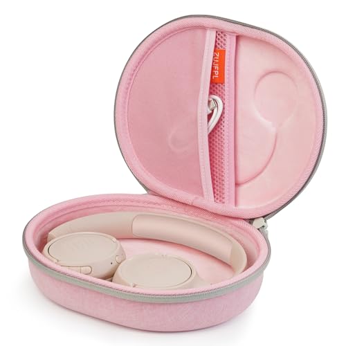 EVA Hard Case for JBL Live 770NC/670NC/660NC/650BT/460NC/400BT/500BT and JBL Tune 770NC/710BT/720BT/700BT/750BT/520BT/510BT/760NC/660NC/500/E45BT Wireless Headphone - Pink Case+Inside Pink - color: Pink Case+Inside Pink