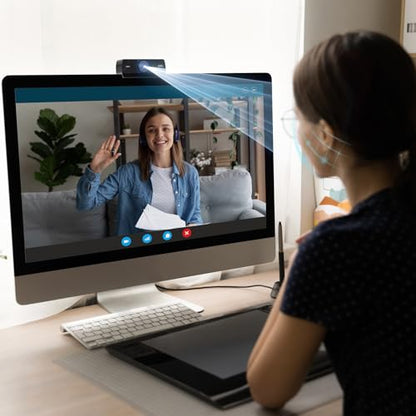Webcam for PC, HD 1080P USB Plug-and-Play Computer Web Camera, High Definition Webcam for Desktop Laptop, Ideal for Online Class, Video Conference, Live Streaming & Gaming - color: 1080P-black