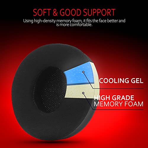 Krone Kalpasmos Cooling-Gel Earpad Replacement for Beats Solo 2 & 3 Wireless/Wired Headphone, Instant-Chill Ear Cushion Premium Memory Foam with Kits, Superb Comfortable Easy to Install - color: Cooling-Gel