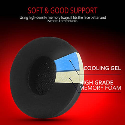 Krone Kalpasmos Cooling-Gel Earpad Replacement for Beats Solo 2 & 3 Wireless/Wired Headphone, Instant-Chill Ear Cushion Premium Memory Foam with Kits, Superb Comfortable Easy to Install - color: Cooling-Gel