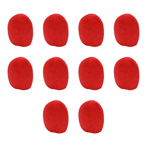 Microphone Foam Cover Red Standard Handheld 10Pcs | These 10 red soft foam covers fit standard handheld microphones for KTV use. - color: Red