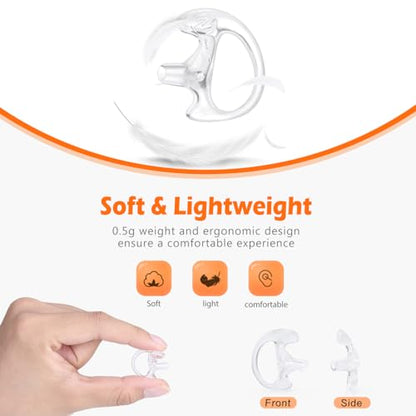 Zeadio 8-Pair Pro-Grade Covert Surveillance Earbud, Replacement Ear Insert, Silicon Earmold Earplug for Two-Way Radio Earpiece Audio Coil Tube, Compatible with Motorola/Kenwood ect (16pcs) - style: Pair of 8