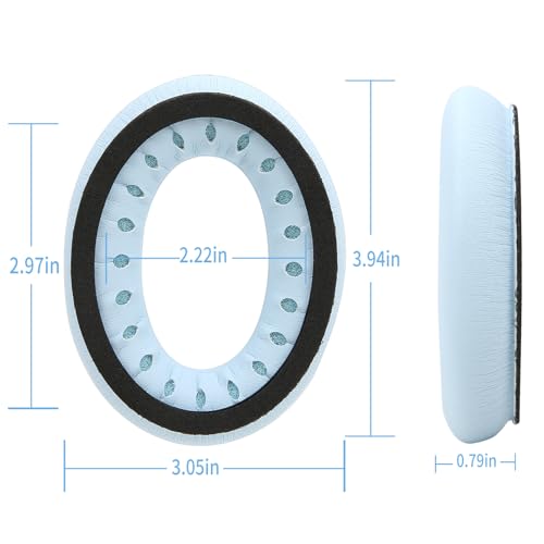 Ear Cushions for Bose QuietComfort 45 QC35 QC35ii QC25 QC15 Headphones Replacement Ear Pads with Protein Leather& Memory Foam (Sky Blue) - color: QC45 Sky Blue, style: Protein Leather