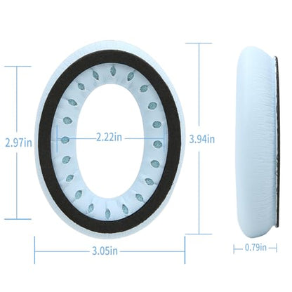 Ear Cushions for Bose QuietComfort 45 QC35 QC35ii QC25 QC15 Headphones Replacement Ear Pads with Protein Leather& Memory Foam (Sky Blue) - color: QC45 Sky Blue, style: Protein Leather
