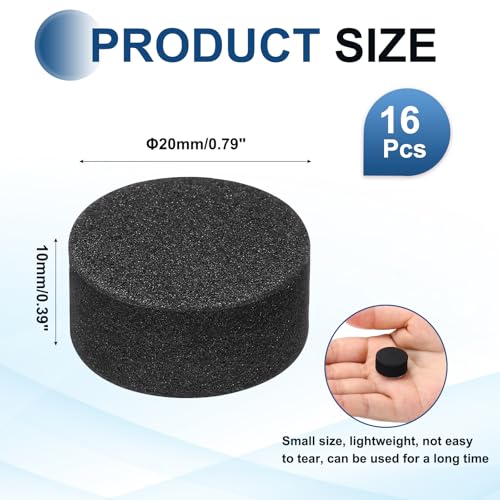 MECCANIXITY 16 Pcs Single Sided Speaker Isolation Feet Pads, 20mmx10mm Non Slip Foam Shock Absorption Base Pad Amplifier Stand Feet Mat for Speaker HiFi Home Theater Sound System, Black - size: 20mmx10mm