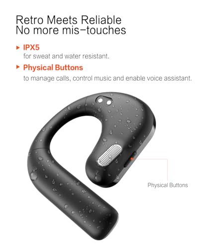Open Ear Headphones, 50H Playtime & 3 EQ Modes for Workout, Black | Dynamic Bass Boost Bluetooth 5.4 Air Conduction Wireless Earbuds w/16.2mm Large Driver, 3 EQ Modes, ENC Mic, IPX5 - color: Beige