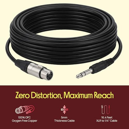 Professional Handheld Dynamic Microphone Kit - Unidirectional Vocal Wired Microphone w/Carry Bag, Metal Mic Stand, Holder/Clip & 16.4ft XLR Audio Cable to 1/4'' Audio Connection - Pyle PDMIC88ST - color: Black