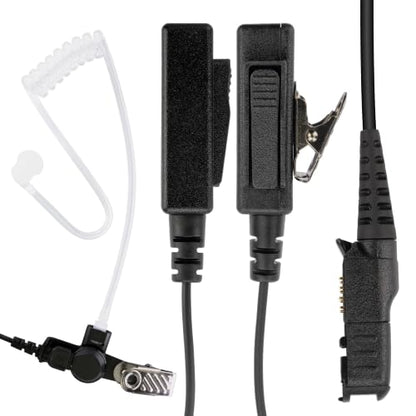 10 Pack BCT22-AX 2-Wire Surveillance Acoustic Tube Earpiece with PTT Mic Compatible with Motorola Radio R5 XPR 3300e XPR3500 XPR3300 XPR3300e XPR3500e XPR3300 XPR3500 FBI Style Headset - size: 10 Pieces