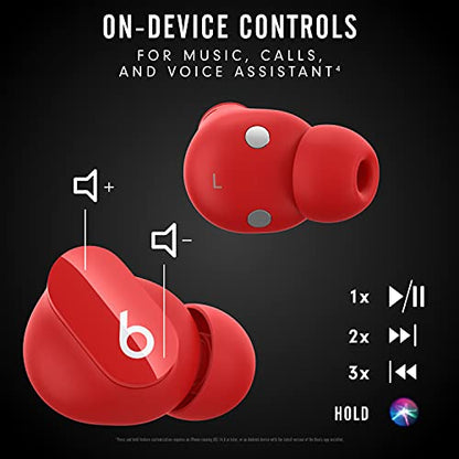 Beats Studio Buds - True Wireless Noise Cancelling Earbuds - Compatible with Apple & Android, Built-in Microphone, IPX4 Rating, Sweat Resistant Earphones, Class 1 Bluetooth Headphones - Red - color: Red, style: Studio Buds