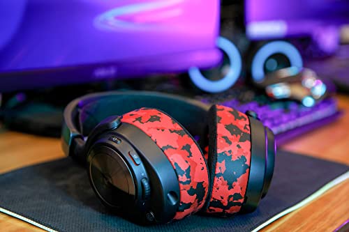 WC Freeze Nova Pro Wireless - Earpads for Arctis Nova Pro Wireless & More | Made by Wicked Cushions | Also fits SteelSeries Nova Elite & Nova Pro Omni(Doesn't Fit Other Models) | Red Camo - color: Red Camo