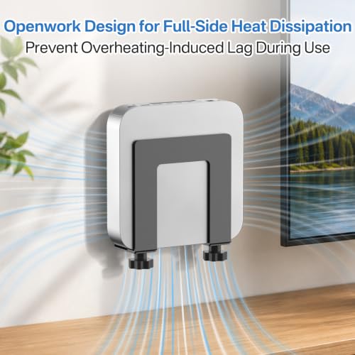 Wall Mount for Cable Box, Modem, Router, Streaming Media Devices Mount | Adjustable for Small or Narrow Devices, Two Installation Options, Good Heat Dissipation, Includes Installation Hardware