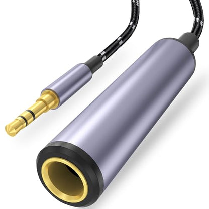 1/4 to 3.5mm Headphone Adapter, TRS 6.35mm Female to 3.5mm Male Stereo Audio Adapter for Amplifiers, Guitar, Piano, Home Theater Devices to Phone, Laptop, Headphones - 1FT/30cm - style: 1/4 to 3.5MM Headphone Adapter