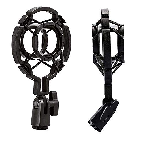 Universal Microphone Shock Mount, Mic Clip Holder for Diameter 47mm-53mm Mic Anti Vibration Adjustable High Isolation Shock Mount