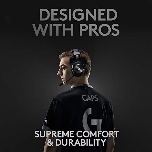 Logitech G PRO X Wireless Lightspeed Gaming Headset with Blue VO!CE Mic Filter Tech, 50 mm PRO-G Drivers, and DTS Headphone:X 2.0 Surround Sound (Renewed)