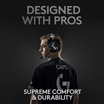 Logitech G PRO X Wireless Lightspeed Gaming Headset with Blue VO!CE Mic Filter Tech, 50 mm PRO-G Drivers, and DTS Headphone:X 2.0 Surround Sound (Renewed)
