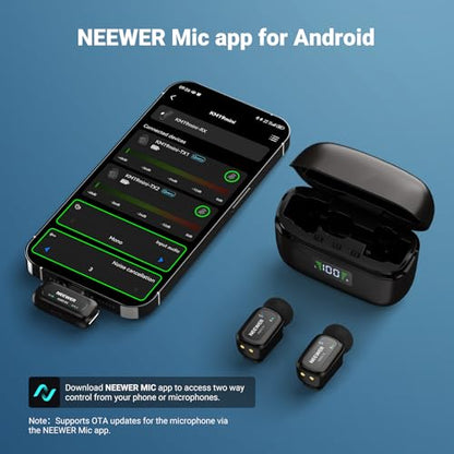 NEEWER KM19 Lightweight Wireless Lapel Microphone, 48kHz/24bit 30H Battery