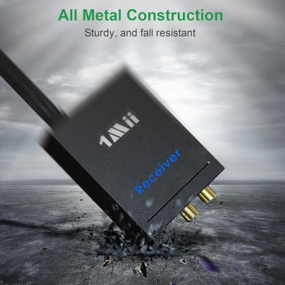 1Mii 2.4GHz (1 TX + 2 RX) Wireless Audio Transmitter and Receiver Set - size: 3 in 1