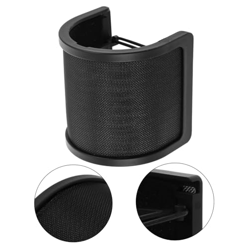 VICASKY Dual Layer Microphone Windscreen Shield U-Shaped Filter for Enhanced Sound Isolation and Noise Reduction Podcasts and Streaming Sessions