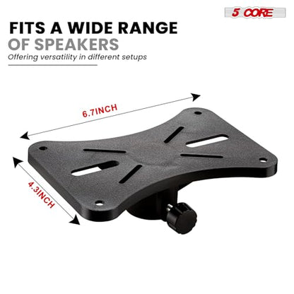 5 Core Speaker Stand Universal Mount Steel Alloy Construction 132 Lbs Capcity Stable Tripod w/Adjustable Height 36” w 35mm Compatible Insert Metal Safety Pin Blue