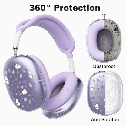 for AirPods Max Headphones Bunny Ear Covers for AirPods Max 2 - color: Bunny B/Purple