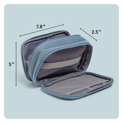 U Brands 전자 정리함 여행용 케이스, 코드 보관, 20.3cm x 13.34cm, 블루 - color: 헤이즈 블루