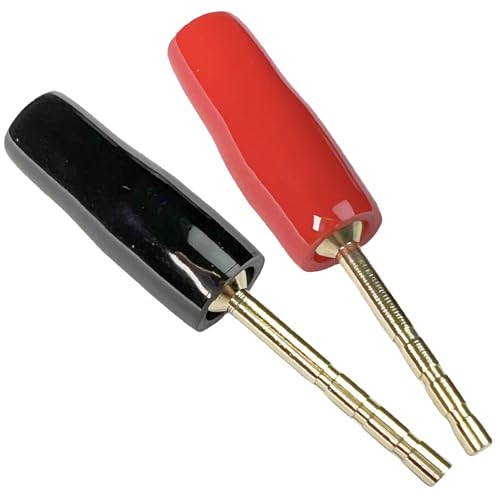 4mm Banana Male Screw Plug, Red Black, 20 Pack