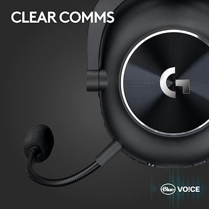 Logitech G PRO X 2 Lightspeed Wireless Gaming Headset - Black | Bluetooth/USB/3.5mm Aux for PC, Detachable Boom Mic, DTS:X 2.0—7.1 Surround, 50mm Graphene Drivers - color: Black