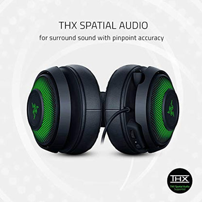 Kraken Ultimate - USB Surround Sound Headset with ANC Microphone (Active Noise-Canceling Microphone, Custom-Tuned 50 mm Drivers, THX Spatial Audio, Aluminum and Steel Construction) Black