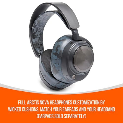 WC HeadbandZ Arctis Nova - Upgraded Silicone Headband for Arctis Nova Headsets by Wicked Cushions - Enhanced Flexibility, Comfort, and Style with Matching Earpad Designs | Black Camo - color: Black camo