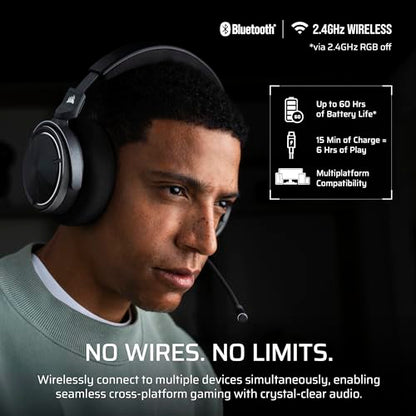 Corsair Virtuoso MAX Wireless Bluetooth Xbox PC Gaming Headset – Black