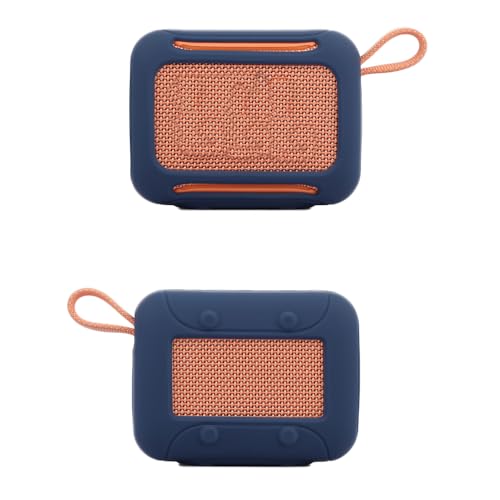 Silicone Case for JBL Go 5, Soft Skin Cover Portable Bluetooth Speaker Protective Sleeve, Anti-Scratch Shockproof Anti-Drop Shell Guard Protector with Carabiner (Blue) - color: blue