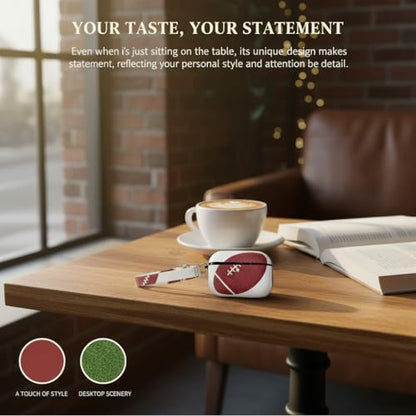 Football Case for Apple AirPods Pro 3, Fits 2025 Charging Case A3122, Cute PU Leather Cover with Keychain, Brown - color: (Russian-05), size: Compatible with Airpods Pro 3(Model A2700/A2931)