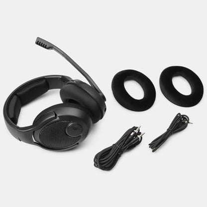 DROP PC38X Gaming Headset – Open-Back Over-Ear Design with Noise-Cancelling Mic, Velour Earpads – Compatible with PC, PS5, PS4, Xbox, Switch, Mobile – Black - color: Black, style: PC38X