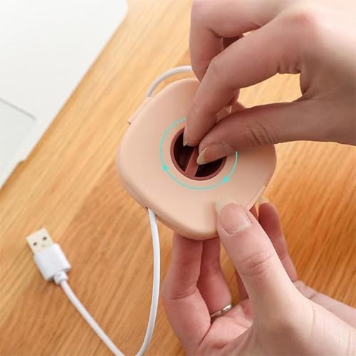 Charging Cable Winder Portable Retractable - color: Pink