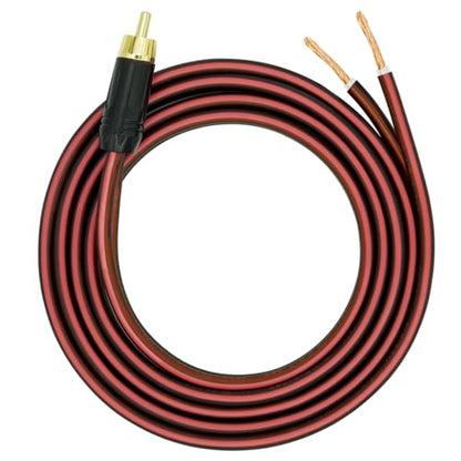 Yuchenfeng Gold-Plated RCA to Bare Wire Speaker Cable - 14AWG OFC Copper Audio Cable for Subwoofers, Amps & Home Theater, Dual PVC Shielded, Zero-Noise (5FT 1PCS) - size: RCA TO BARE 5FT