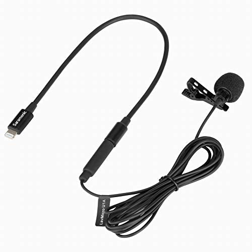 Saramonic LavMicro U1A Lavalier Lapel Microphone with Lightning for iPhone, or iPad with a Built-in 6.6-Foot (2m) Cable for Vlogging, Interviews, YouTube, TikTok, Live Streaming - style: Lightning - 6.6'