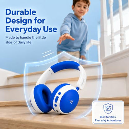 Kids Wireless Headphones,Over-Ear Headset for Boys - color: Blue