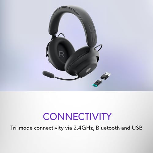 Alienware Pro Wireless Gaming Headset, ANC | 2.4GHz Radio, 50mm Graphene Drivers, Hi‑Res Audio, 20Hz‑40kHz, Transparency Mode, Dark Side of the Moon - color: Dark Side of the Moon