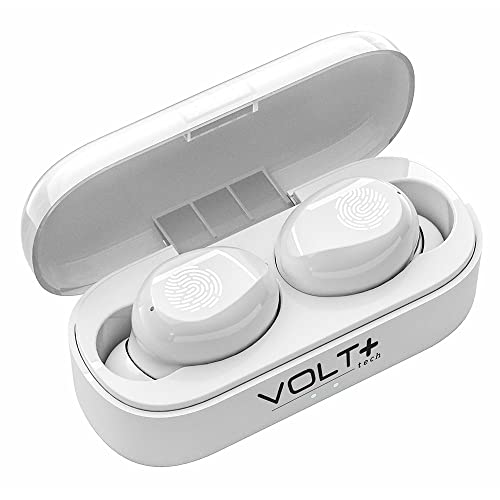 Wireless V5.3 Bluetooth Earbuds Compatible with Samsung Galaxy A32 5G Updated Micro Thin Case Quad Mic 8D Bass IPX7 Waterproof/Sweatproof - color: White Mini
