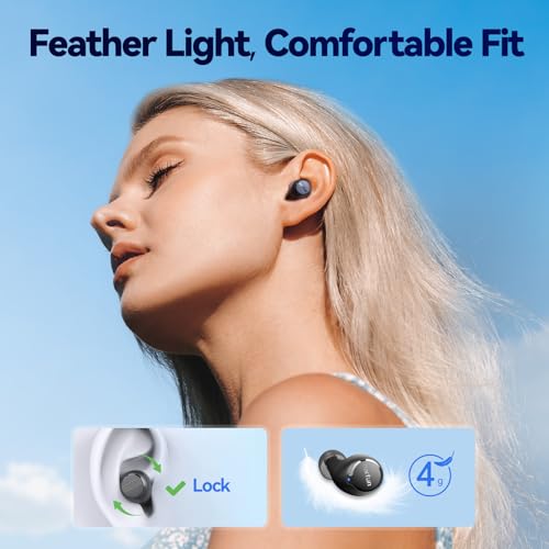EarFun Free 2S Wireless Earbuds, Bluetooth Earbuds with Deep Bass | 4 Mics for Clear Call, Customizable EQ App, IPX7 Waterproof in-Ear Headphones, 30H Playtime, Wireless Charging - color: Black