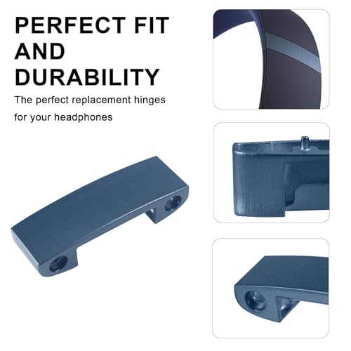 Adhiper Hinge Replacement Metal Repair Parts for Beats Studio Pro Headphone | Studio Pro Durable Repair Kit Replacement Headband Metal Folding Hinge Clip Cover Pin Repair Parts Set（Navy） - color: Navy
