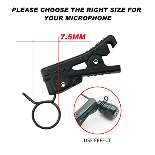 ABS Plastic Lavalier Microphone Tie Clip for All Kinds of Omnidirectional Condenser Microphone for Sony UWP, Saramonic, Sennheiser, Boya,Shure Lavalier Lapel Microphone, Pack of 2 (7.5mm) - size: 7.5mm