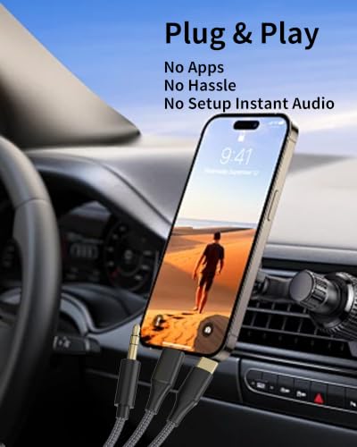 3-in-1 RCA Audio Cable Lightning USB C 3.5mm to 2 RCA | Compatible with iPhone Android Home Theater Car Stereo Speaker Amplifier 3.9FT RCA Cable for Audio Connection