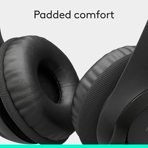 Logitech H390 Wired Headset PC/Laptop Stereo Headphones, USB-A, Black | For PC/Laptop, stereo headphones, microphone, in-line controls, works with Chromebook - color: Black, style: USB-A