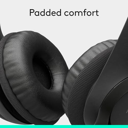 Logitech H390 Wired Headset PC/Laptop Stereo Headphones, USB-A, Black | For PC/Laptop, stereo headphones, microphone, in-line controls, works with Chromebook - color: Black, style: USB-A