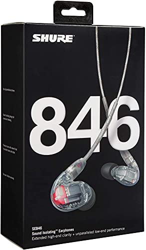 Shure SE846 Sound Isolating Earphones - Clear - color: Clear, style: Boom microphone stand with a telescoping boom arm