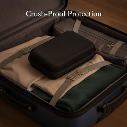 Quick-Access Hard Shell Headphone Case, Compact EVA Travel Pouch for Over-Ear Audio Gear, Durable 900D Exterior with Zipper